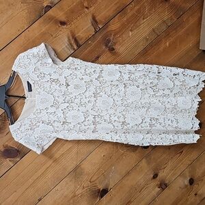 Luxology Lace Off-White Dress Romantic Elegant Womens Sz 10Wedding Shower Church